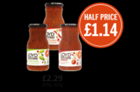 Loyd Grossman Tomato & Basil Sauce, Tomato & Chilli Sauce, B