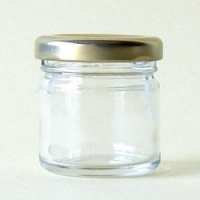 Partridges  Glass Round 1.5oz Jam Jar With Screw Top Lid - Mini Jam Jar