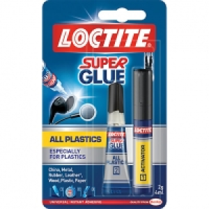 Loctite All Plastics - 2g + 4ml £6.99