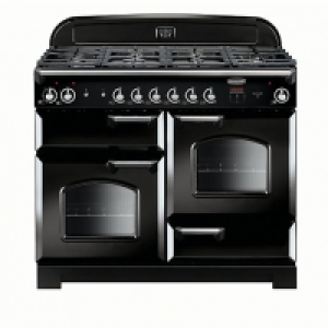 Rangemaster Classic 110 Dual Fuel Range Cooker - Black with  &pound;2,229.00