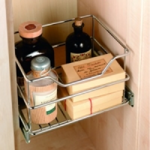 Pull Out Chrome Storage Basket
