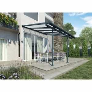 Palram Sierra Polycarbonate Patio Cover Grey - 3140 x 2950 m &pound;799.00