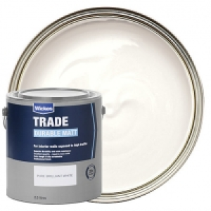 Wickes Trade Durable Matt Emulsion Paint - Pure Brilliant Wh £15.00