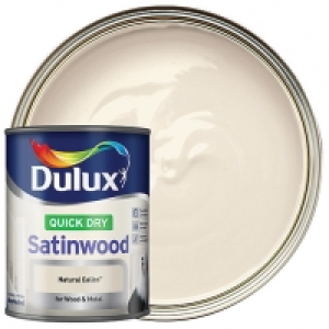 Dulux Quick Dry Satinwood Paint - Natural Calico 750ml &pound;19.30