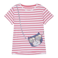 Debenhams  bluezoo - Girls pink cat applique t-shirt