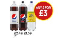 Budgens  Diet Pepsi, Max, Whites Lemonade