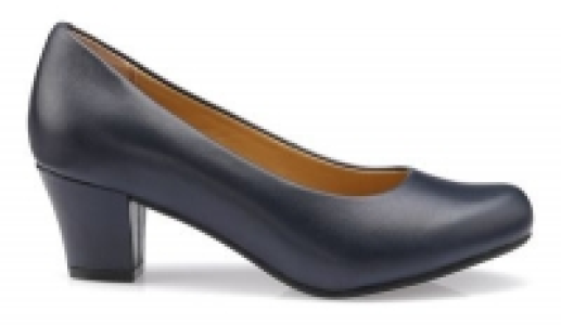 Hotter - Navy Angelica mid heel shoes
