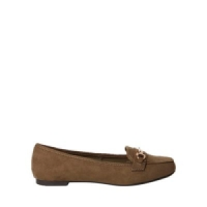 Dorothy Perkins - Khaki microfibre lair loafers