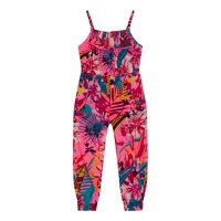 Debenhams  bluezoo - Girls multi-coloured tropical print jumpsuit
