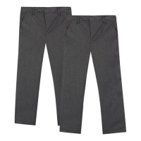 Debenhams  Debenhams - Pack of two boys grey flat front school trouser