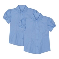Debenhams  Debenhams - Pack of 2 girls blue blouses