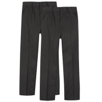 Debenhams  Debenhams - Pack of two boys grey pleated school trousers
