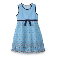 Debenhams  Yumi Girl - Girls blue mesh embroidered Aerolynn prom dre