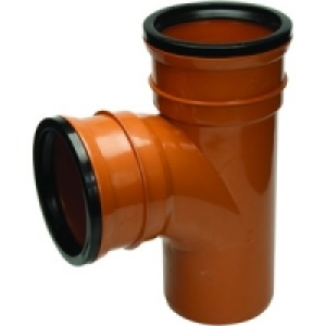 Wickes 110mm Terracota Drain 87.5 Deg Double Socket Junction