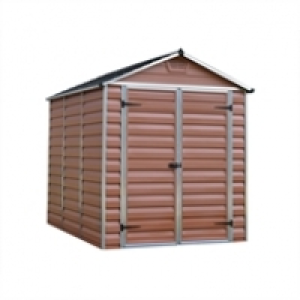 Homebase  Palram SkyLight 6ft x 8ft Amber Apex Shed