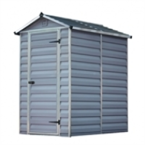 Homebase  Palram SkyLight 4ft x 6ft Dark Grey Apex Shed