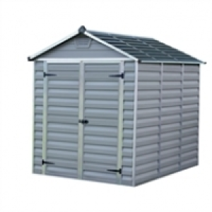 Homebase  Palram SkyLight 6ft x 8ft Dark Grey Apex Shed