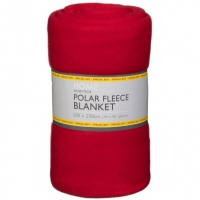 BMStores  Polar Fleece Blanket 200 x 250cm - Red