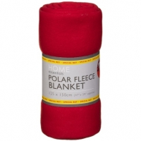 BMStores  Polar Fleece Blanket 125 x 150cm - Red