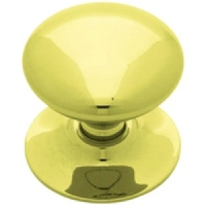 Wickes Ankara Knob Round Brass 32mm 2 Pack