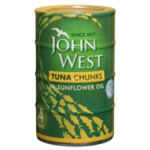 John West Tuna Chunks in Sunflower Oil 4 x 132g Cans £3.00