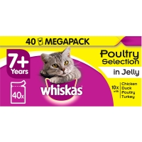 Wilko  Whiskas 7+ Cat Food Poultry Selection 40x100g