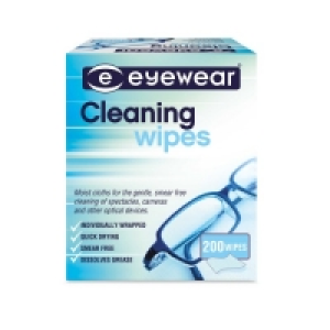 Aldi  Eyewear Lens Cleaning Wipes 200 Pack