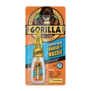 Gorilla Super Glue Brush & Nozzle - 12g &pound;5.99