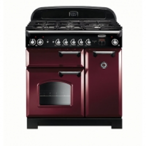 Rangemaster Classic 90 Dual Fuel Range Cooker - Cranberry wi &pound;1,989.00