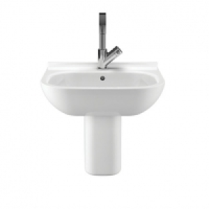 Wickes Vieste Ceramic Basin with Semi Pedestal - 550mm &pound;115.00