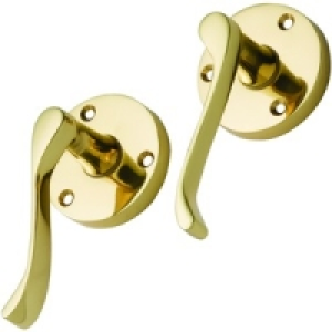 Wickes Pheonix Round Rose Latch Handle Brass