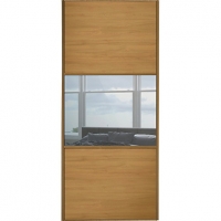 Wickes  Wickes Sliding Wardrobe Door Wideline Oak Panel & Mirror - 2