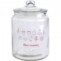JTF  Christmas Cookie Jar with Glass Lid 5700ml