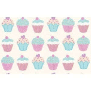 Contour Cup Cake Kitchen & Bathroom Wallpaper Pastels 10m