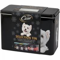 JTF  Christmas Cesar Gift Tin Dog Treats