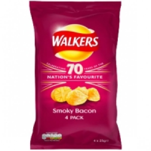 Walkers Smoky Bacon 4 Pack