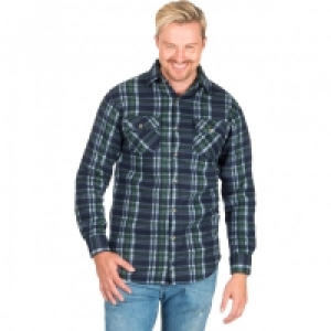Printed Check Fleece Shirt Mens