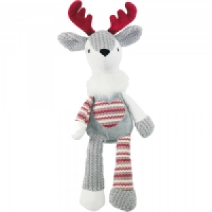 Luxury Silver Plush Reindeer 54cm