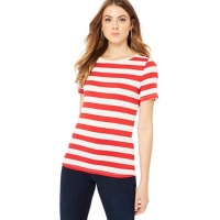 Debenhams  Principles - Red and white striped t-shirt