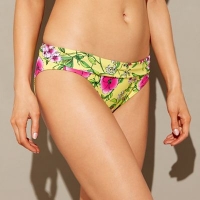 Debenhams  Beach Collection - Yellow floral print fold over bikini bott