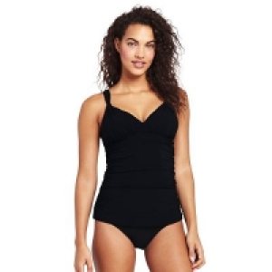 Lands End - Black shape and enhance tankini top