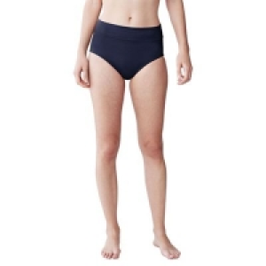 Lands End - Blue womens beach living high rise bikini bott