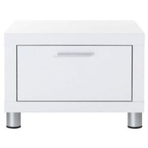 Debenhams - White gloss Maxi bedside cabinet with single d &pound;65.00
