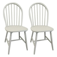 Debenhams  Debenhams - Pair of grey painted Windsor chairs