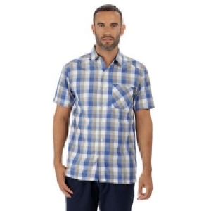 Debenhams  Regatta - Blue Kalambo short sleeved shirt