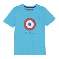 Debenhams  Ben Sherman - Boys blue target logo print t-shirt