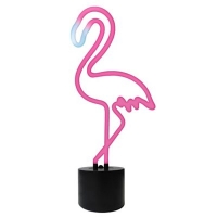 Debenhams  Home Collection - Pink flamingo neon table lamp