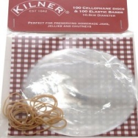 Partridges Kilner Kilner Jam Jar Cellophane Discs and Elastic Bands - 100 x 10