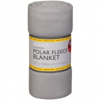 BMStores  Polar Fleece Blanket 125 x 150cm - Grey