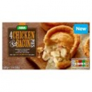 4 Chicken & Bacon Pies £2.00